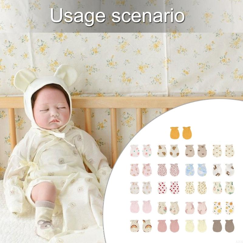 Skincare Newborn - 1 쌍 신생아 면화 장갑 탄성