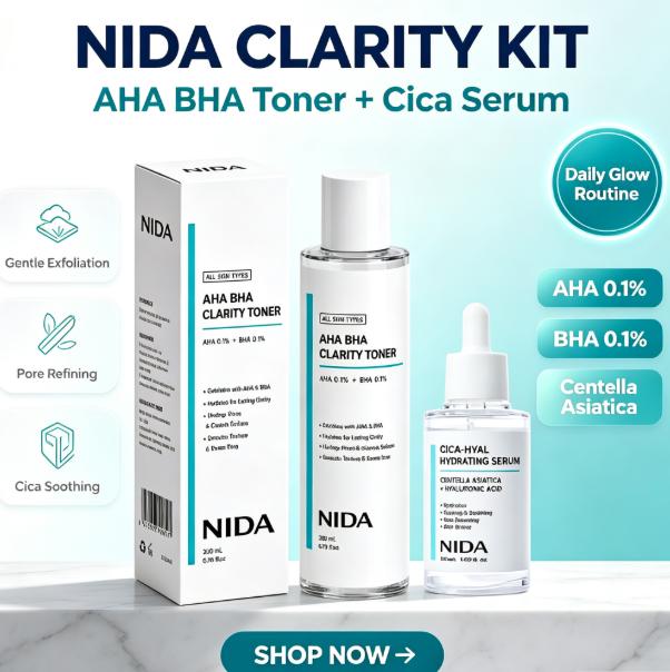 니다 수분 공급 및 피부 정화 스킨케어 세트 AHA B - Aha Bha Exfoliant 리뷰 및 가격