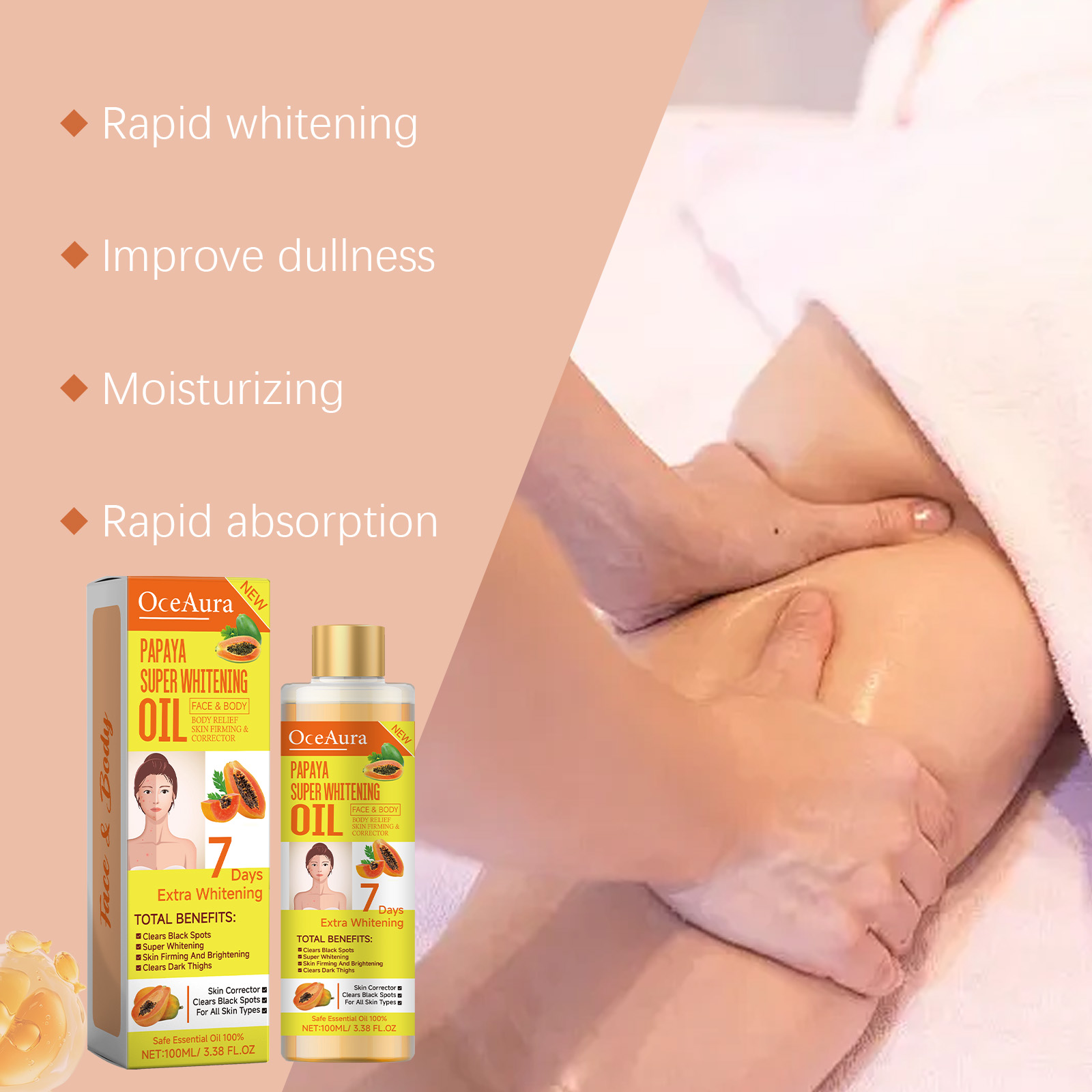 파파야 화이트닝 바디 오일 영양 공급 브라이트닝 스킨  - Aha Bha Exfoliant 리뷰 및 가격